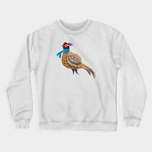 Cute Pheasant Drawing Crewneck Sweatshirt